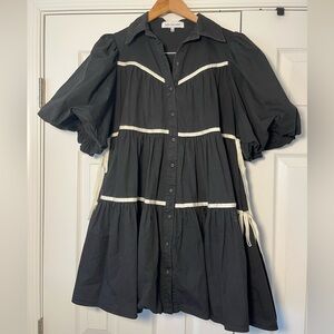 Sofie the Label Black Puff Sleeve Dress Size M